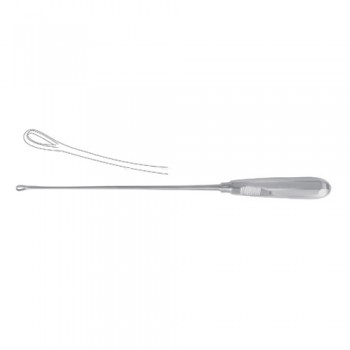 Recamier Uterine Curette Sharp - Rigid - Fig. 5 Stainless Steel, 31 cm - 12 1/4" Width 12 mm 
